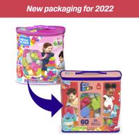 MEGABLOKS First Builders - Sac Medium Rose - 60 blokken - thumbnail