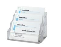 Sigel SI-VA130 Visitekaartjeshouder Transparant 94x56mm Met 3 Vakken - thumbnail