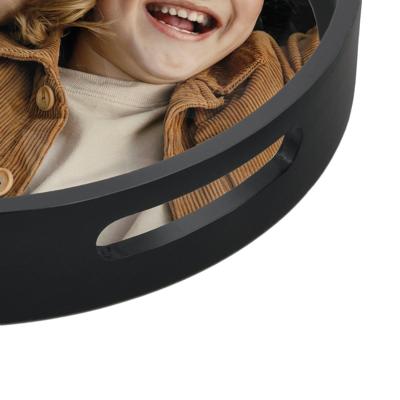 Rond dienblad bedrukken - Zwart - 30 cm