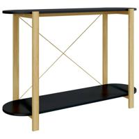 Wandtafel 110x38x75 cm bewerkt hout zwart - thumbnail