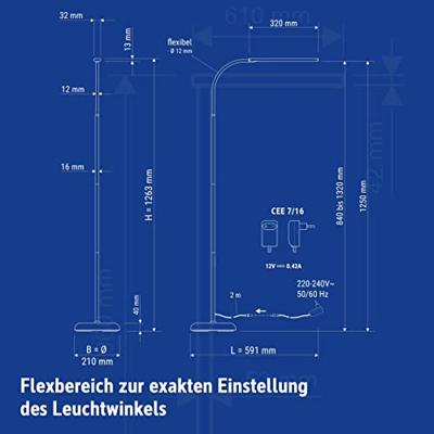 Maul MAULpirro 8234890 Staande LED-lamp 7 W Energielabel: E (A - G) Zwart Maul MAULpirro 8234890 Staande LED-lamp 7 W Energielabel: E (A - G) Zwart