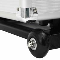 Pilotentrolley 47x39x27 cm aluminium zilverkleurig - thumbnail