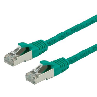 VALUE Patchkabel Cat.6 (Class E) S/FTP (PiMF), LS0H, groen, 0,5 m