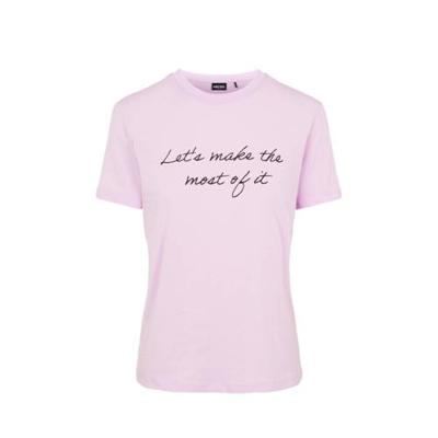 PIECES T-shirt met printopdruk lila PIECES T-shirt met printopdruk lila