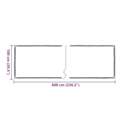 VidaXL Plantenafdekking met zeilringen 1x6 m polyethyleen