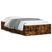 Bedframe met lades bewerkt hout gerookt eikenkleurig 90x200 cm - thumbnail