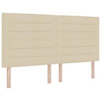 Boxspringbed met matras met hoofdeinde Crème 180 x 200 cm Stof - thumbnail