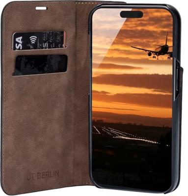 JT Berlin BookCase Tegel Booklet Apple iPhone 16 Pro Max Zwart