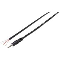 TRU COMPONENTS 93038c442 Jackplug 3,5 mm Jackplug male 3,5 mm - Open kabeleinde Stereo Inhoud: 1 stuk(s) - thumbnail