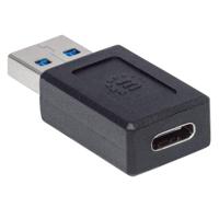 Manhattan USB 3.2 Gen 2 (USB 3.1 Gen 2) Adapter [1x USB 3.2 Gen 2 stekker A (USB 3.1) - 1x USB-C bus] Manhattan 354714 adattatore per inversione del genere - thumbnail
