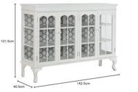 Dressoir DKD Home Decor Wit Kristal Spar 142,5 x 40,5 x 101,5 cm - thumbnail