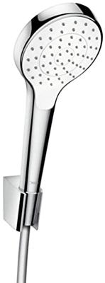 Hansgrohe Croma Select S PorterS badset met Croma Select S 1jet handdouche met wandhouder met Isiflex`B doucheslang 125cm wit/chroom 26420400