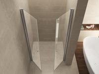 Wiesbaden Douchedeur | 2 Pendeldeuren | 100x200cm | 6mm NANO coating glas | Chroom | Nisdeur - thumbnail