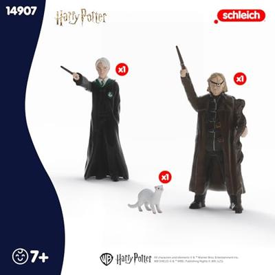 Schleich WIZARDING WORLD Dwaaloog Dolleman & Draco Malfidus met fretje 14907 - thumbnail