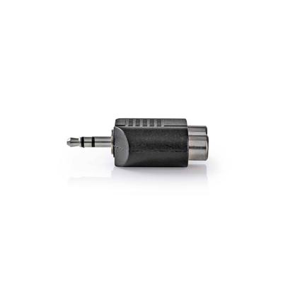 Nedis Stereo-Audioadapter | 3,5 mm Male | 2x RCA Female | 1 stuks - CAGB22940BK CAGB22940BK