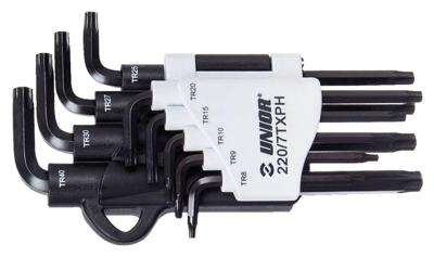 Unior Grs torxset m/gat tr9-tr40 8dlg