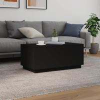 Salontafel met LED-verlichting 90x50x40 cm zwart - thumbnail