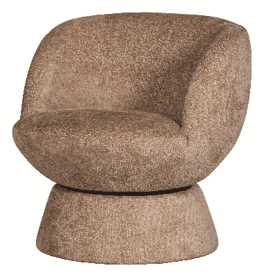 WOOOD Draaifauteuil 'Shuffle' Chenille, kleur Naturel WOOOD Draaifauteuil 'Shuffle' Chenille, kleur Naturel
