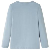 Kindershirt met lange mouwen doelprint 92 lichtblauw - thumbnail