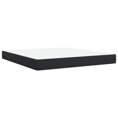 Boxspring met matras kunstleer zwart 180x200 cm