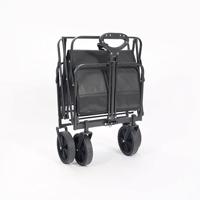 Venec Opvouwbare Bolderkar - Lichtgewicht en Robuust - Max. Draagvermogen 150 kg - Compact Ontwerp 87 x 54 x 76 cm - Verstelbare Stang - Massieve Banden - Inclusief Bidonhouder - Zwart - thumbnail