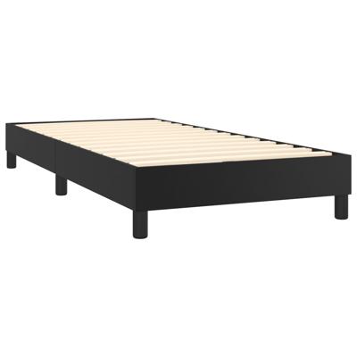 Boxspring met matras kunstleer zwart 180x200 cm - thumbnail