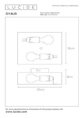 Lucide C35 - Filament lamp - Ø 3,5 cm - LED Dimb. - E14 - 1x3W 2200K - Amber