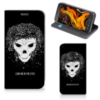 Mobiel BookCase Samsung Galaxy Xcover 4s Skull Hair - thumbnail