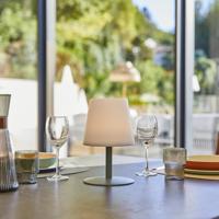 Lampada da tavolo senza fili - LUMISKY - STANDY MINI Oliva - H25 cm - Base in acciaio verde oliva - Bianco caldo e LED bianco - thumbnail