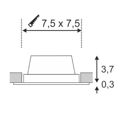 SLV 112721 Frame Basic LED-inbouwlamp LED LED vast ingebouwd 9.4 W Wit (mat)