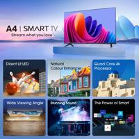 Hisense TV 32 inch HD Ready 32A4N, Smart TV VIDAA U7, Game Mode, werkt met Alexa, DVB-T2/S2 Tuner HEVC 10, Lativù - thumbnail