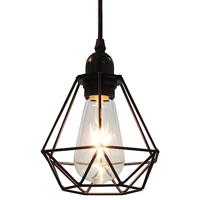 Plafondlamp met diamantvorm 3xE27 zwart - thumbnail