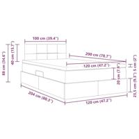 Opbergbed met matras met matras Blauw 120 x 200 cm Bewerkt hout - thumbnail