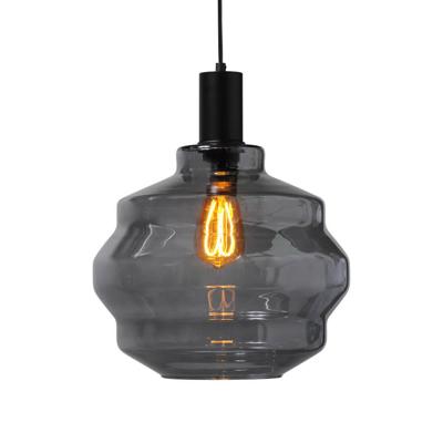 Masterlight Hanglamp zwartPorto met Ball smoke glas - Ø 30cm - 2710-05-05-4
