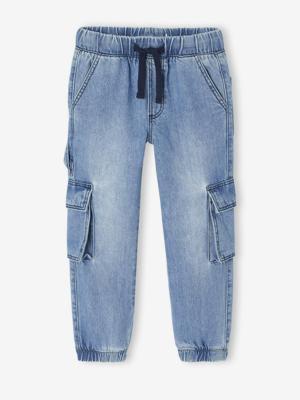 Losse battlebroek van denim voor jongens double stone Losse battlebroek van denim voor jongens double stone