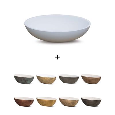 Waskom Luca Sanitair Bagno Metallo 48x32x12 cm Solid Surface Mat Wit (Kleurafwerking Naar Keuze) Waskom Luca Sanitair Bagno Metallo 48x32x12 cm Solid Surface Mat Wit (Kleurafwerking Naar Keuze)