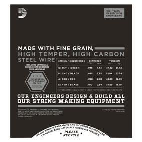 D'Addario ECB81M flatwound snarenset voor elektrische basgitaar D'Addario ECB81M flatwound snarenset voor elektrische basgitaar