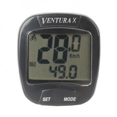 Ventura Fietscomputer x 10 functies - zwart