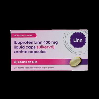 Linn Ibuprofen Liquid Capsules 400mg Suikervrij Linn Ibuprofen Liquid Capsules 400mg Suikervrij