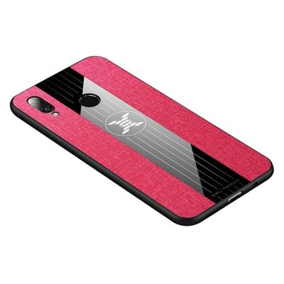 Voor Huawei P20 Lite XINLI stiksels doek Textue schokbestendig TPU beschermhoes (rood)