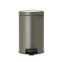 Brabantia NewIcon Pedaalemmer Metaal Platinum 12 Liter - thumbnail