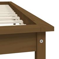 Bedframe massief grenenhout honingbruin 200x200 cm - thumbnail