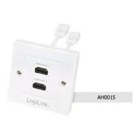 LogiLink AH0015 HDMI Adapter [1x HDMI-bus - 2x HDMI-bus] Wit - thumbnail