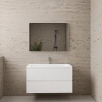 ACTIE BWS Badmeubel | Paris | Wit 100 cm | Hoogglans Wit Wastafel | 1 of 2 Kraangaten - thumbnail