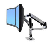 Ergotron LX Dual Arm Stacking Desk Mount Monitor-tafelbeugel Incl. laptophouder 38,1 cm (15) - 61 cm (24) Aluminium In hoogte verstelbaar, Kantelbaar, - thumbnail