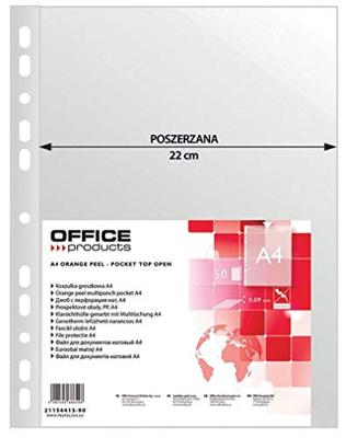 OFFICE products geperforeerde showtas, A4, 90 micron, gekorreld, pak van 50 stuks