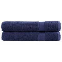 Handdoeken 2 st 600 g/m 100x200 cm 100% katoen marineblauw - thumbnail