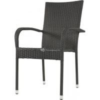 Corona stapelstoel zwart set van 4 - thumbnail