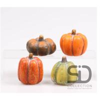 Season Inspired Decoration Pompoen polystone klein 5x5x6cm - thumbnail