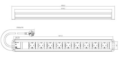 Bachmann 300.001 Stekkerdoosmodule zonder schakelaar